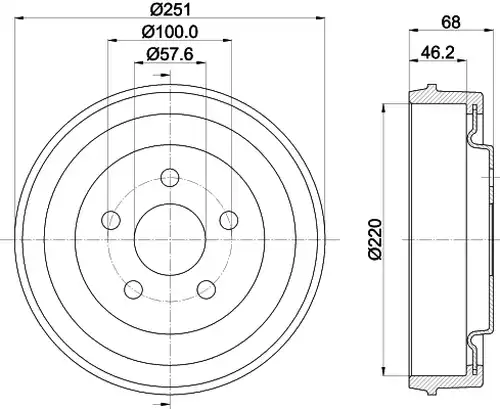 спирачен барабан MINTEX MBD417