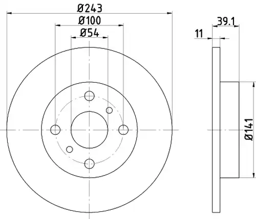 спирачен диск MINTEX MDC1099