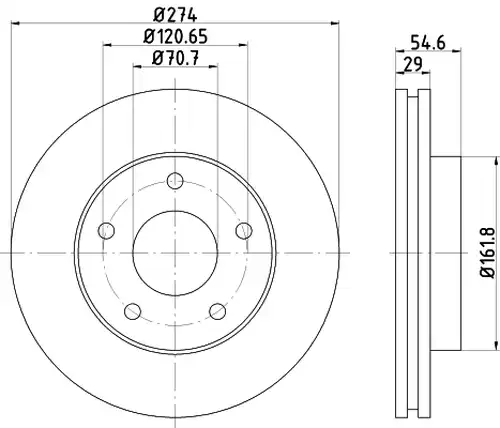 спирачен диск MINTEX MDC1463