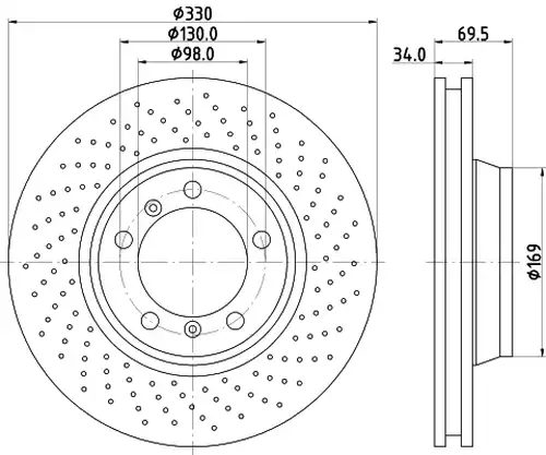 спирачен диск MINTEX MDC2354R