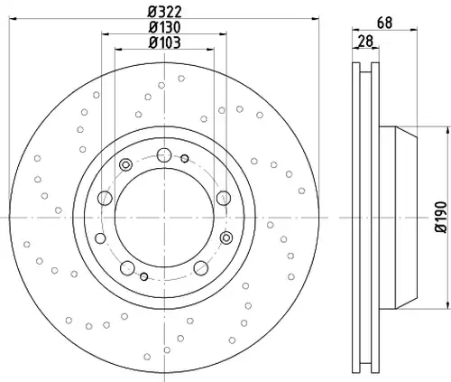 спирачен диск MINTEX MDC2355L