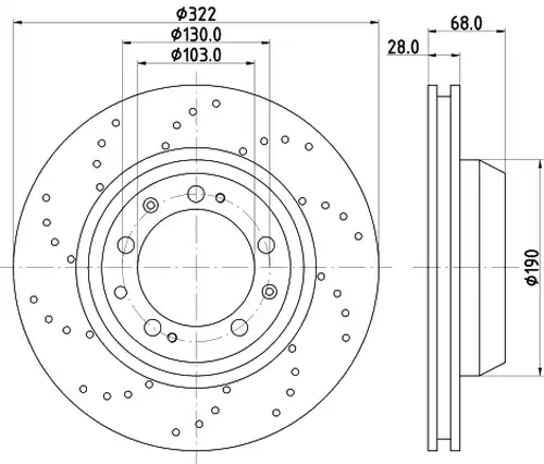 спирачен диск MINTEX MDC2355R