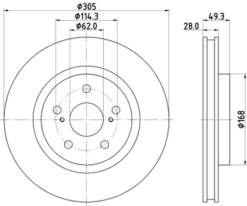 спирачен диск MINTEX MDC3062C