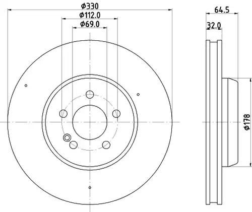 спирачен диск MINTEX MDC83138C