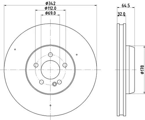 спирачен диск MINTEX MDC83139C