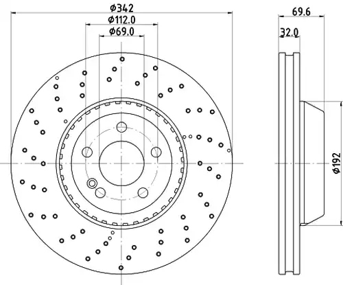 спирачен диск MINTEX MDC83140C