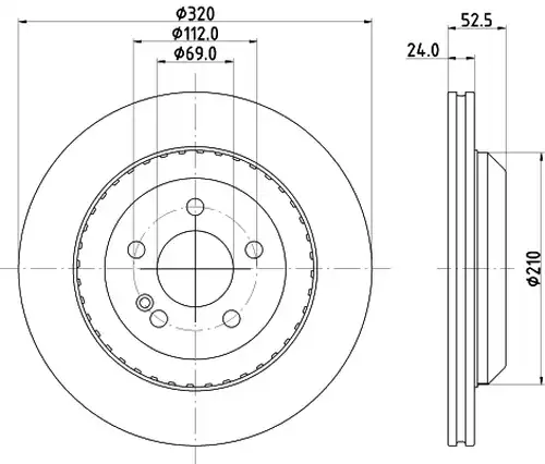 спирачен диск MINTEX MDC83144C