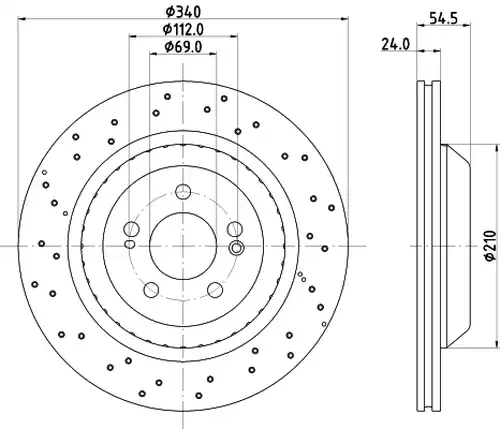 спирачен диск MINTEX MDC83145C