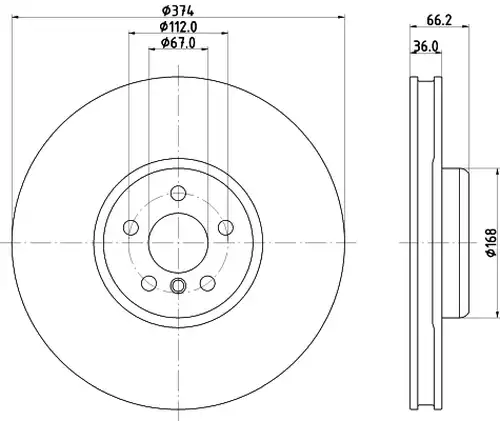 спирачен диск MINTEX MDC83208RC