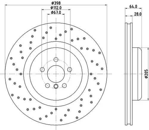 спирачен диск MINTEX MDC83210LC