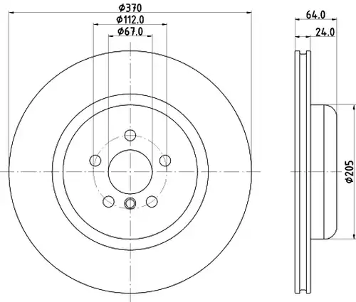 спирачен диск MINTEX MDC83211C