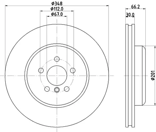 спирачен диск MINTEX MDC83212C