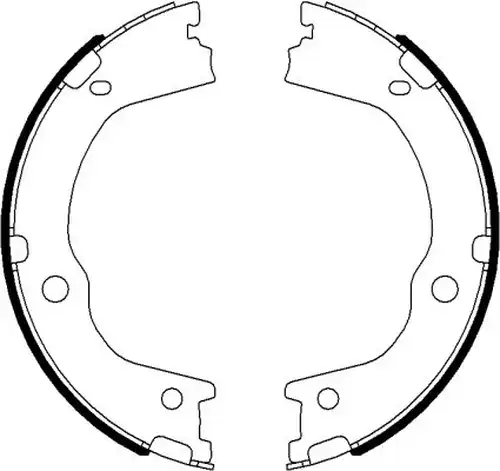 комплект спирачна челюст, ръчна спирачка MINTEX MFR669