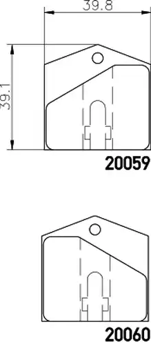 комплект феродо за накладки, дискова ръчна спирачка MINTEX MGB709