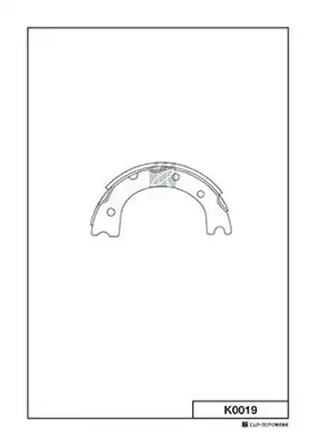 комплект спирачна челюст MK Kashiyama K0019