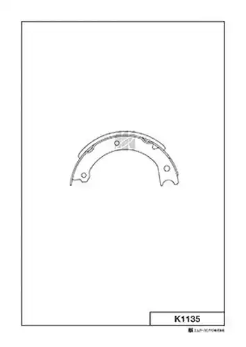 комплект спирачна челюст MK Kashiyama K1135