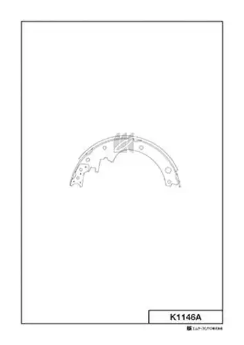 комплект спирачна челюст MK Kashiyama K1146A