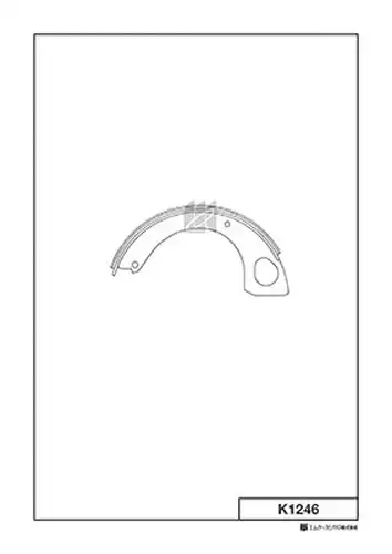 комплект спирачна челюст MK Kashiyama K1246