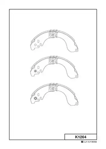 комплект спирачна челюст MK Kashiyama K1264