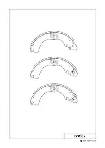 комплект спирачна челюст MK Kashiyama K1267