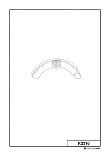 комплект спирачна челюст MK Kashiyama K2316