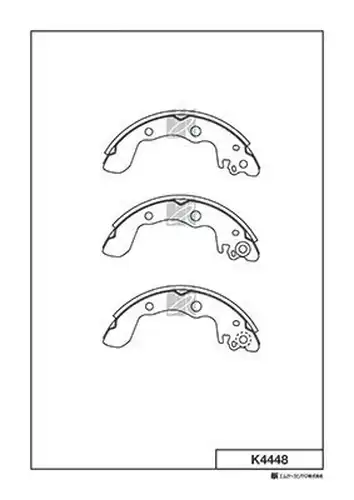 комплект спирачна челюст MK Kashiyama K4448