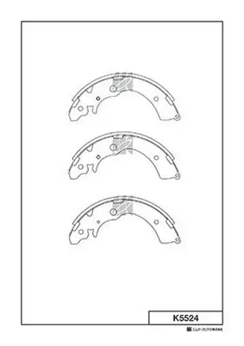 комплект спирачна челюст MK Kashiyama K5524
