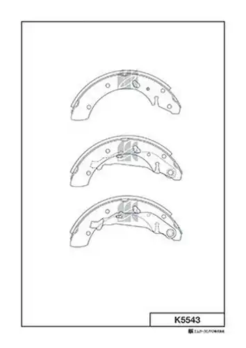 комплект спирачна челюст MK Kashiyama K5543