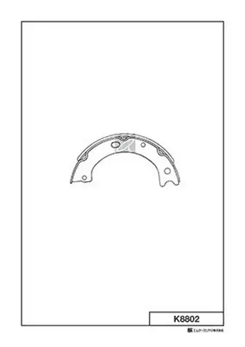 комплект спирачна челюст MK Kashiyama K8802