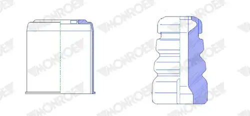 прахозащитен комплект, амортисьор MONROE PK474