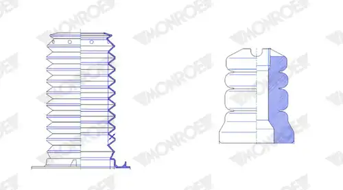 прахозащитен комплект, амортисьор MONROE PK477