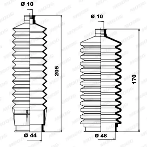 комплект маншон, кормилно управление MOOG K150026
