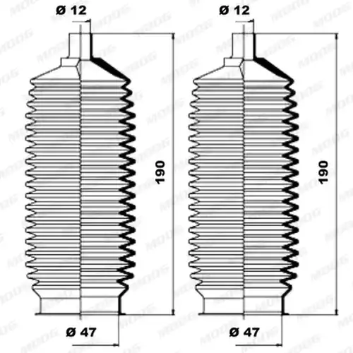 комплект маншон, кормилно управление MOOG K150039