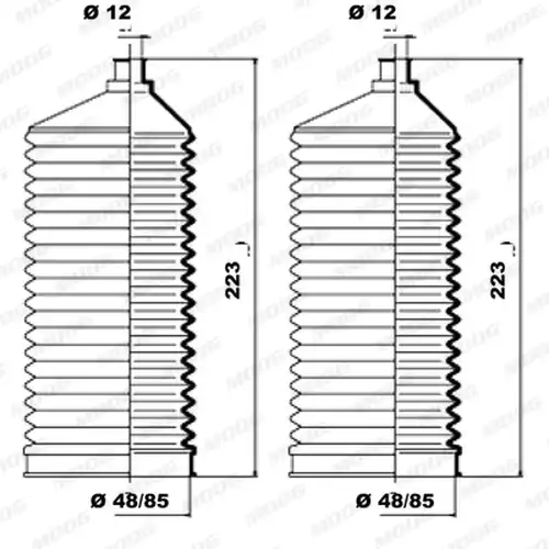 комплект маншон, кормилно управление MOOG K150149