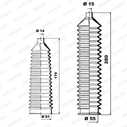 комплект маншон, кормилно управление MOOG K150174