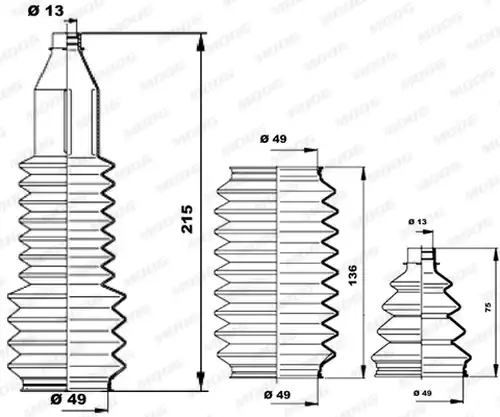 комплект маншон, кормилно управление MOOG K150214