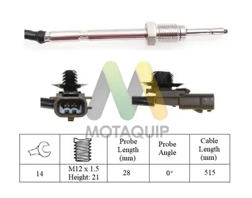 датчик, температура на изгорелите газове MOTAQUIP LVET367