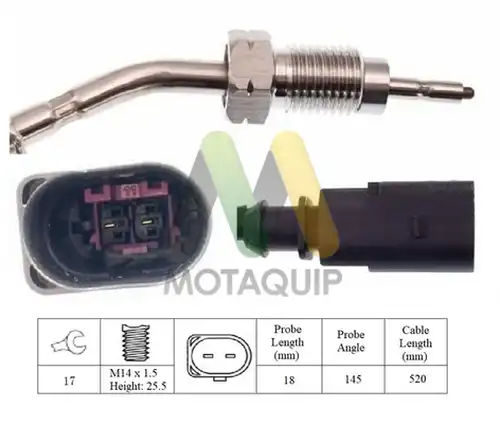 датчик, температура на изгорелите газове MOTAQUIP LVET389