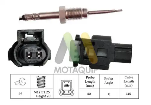 датчик, температура на изгорелите газове MOTAQUIP LVET428