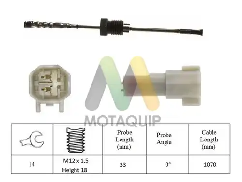 датчик, температура на изгорелите газове MOTAQUIP LVET432