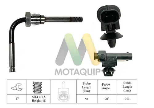 датчик, температура на изгорелите газове MOTAQUIP LVET438