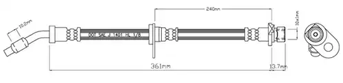 спирачен маркуч MOTAQUIP VBH424