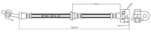 спирачен маркуч MOTAQUIP VBH623