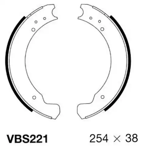 комплект спирачна челюст MOTAQUIP VBS221