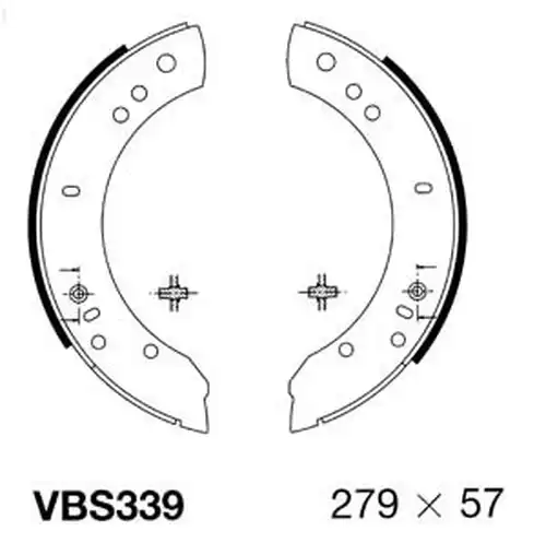 комплект спирачна челюст MOTAQUIP VBS339