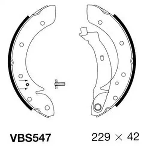 комплект спирачна челюст MOTAQUIP VBS547