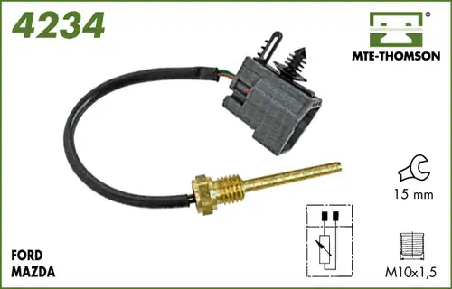 датчик, температура на охладителната течност MTE-THOMSON 4234