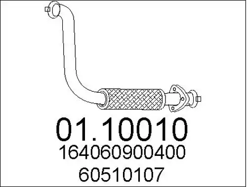 изпускателна тръба MTS 01.10010