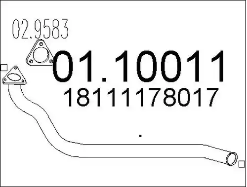 изпускателна тръба MTS 01.10011