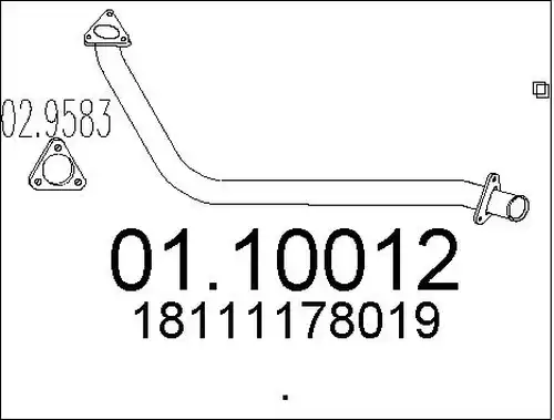 изпускателна тръба MTS 01.10012